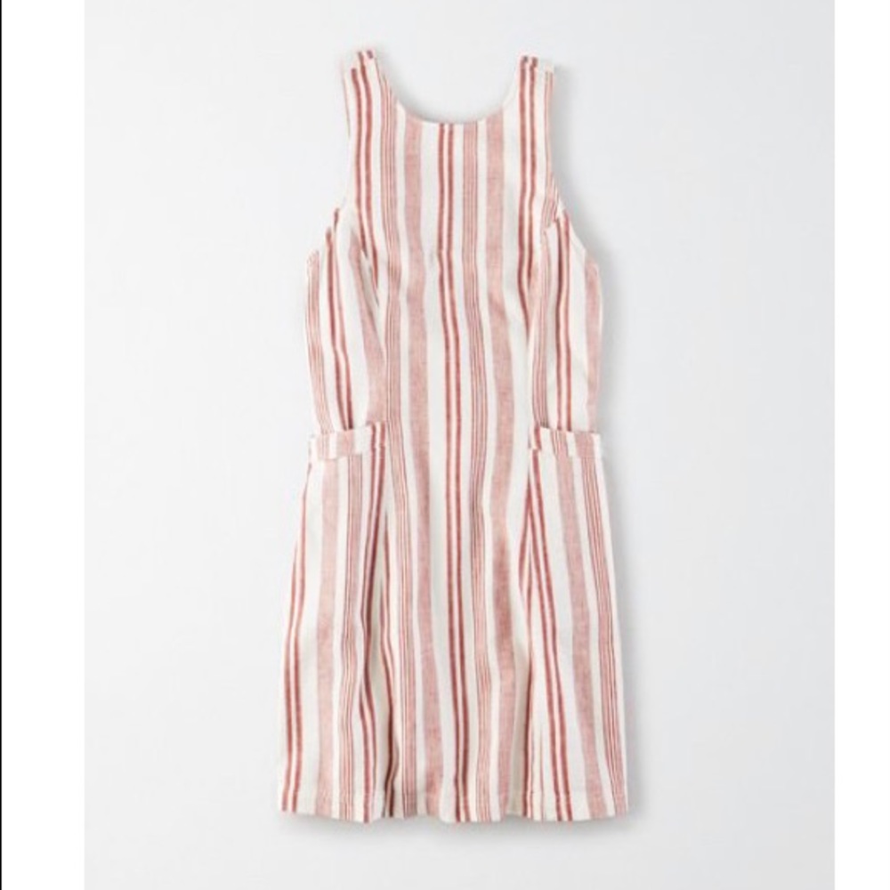 American Eagle Striped High Neck Mini Dress
